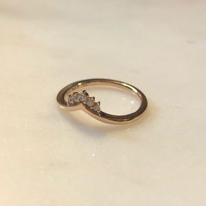 Pandora Tiara Wishbone Ring- Rose Gold